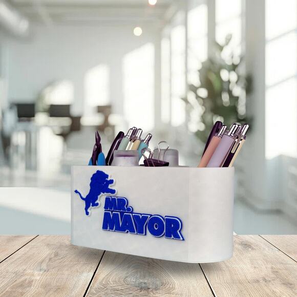 Personalized Detroit Lions Desk Organizer, Lions Gift, Lions Teacher Gifts - Picture 6 of 7